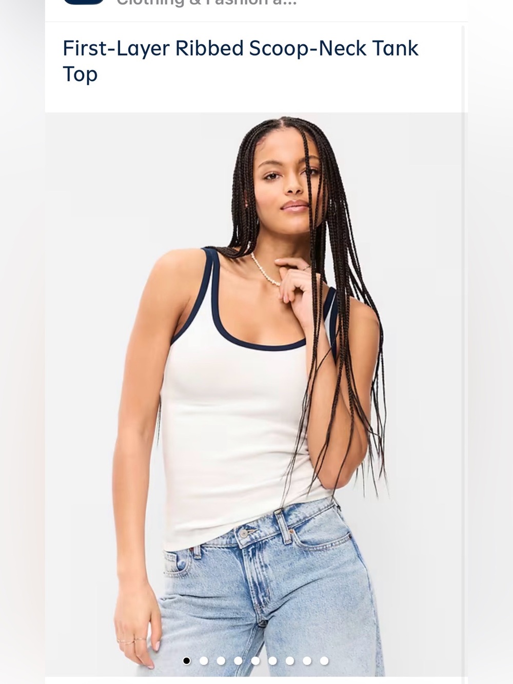 Bundle First-Layer Ribbed Scoop-Neck Tank Top
